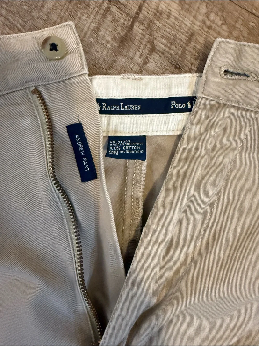 Polo by Ralph Lauren Pleated Chinos in Light Khaki
